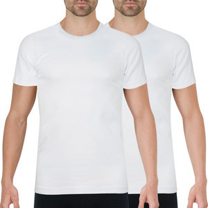 ATHENA Lot De 2 Tee-shirts Col Rond Homme Coton Bio Blanc