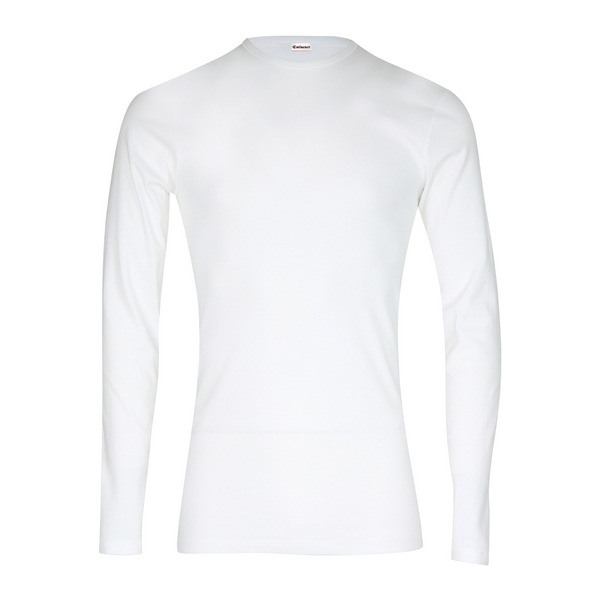 EMINENCE T-shirt Col Rond Manches Longues Homme Pur Coton Premium Blanc Photo principale