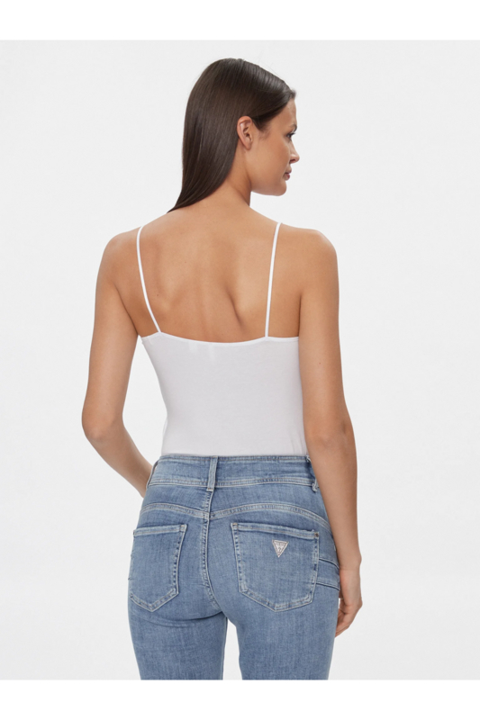 GUESS Body Coton Stretch Print Logo  -  Guess Jeans - Femme G011 Pure White Photo principale