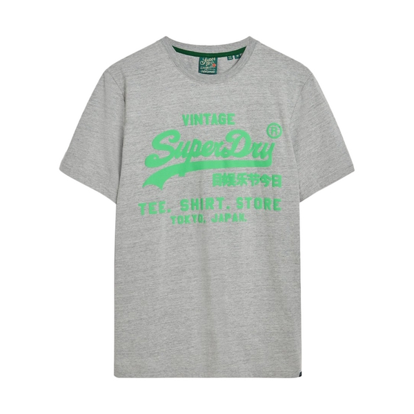 SUPERDRY Tee Shirt Superdry Neon Vl Gris Marl Photo principale