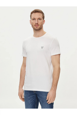 GUESS Tshirt Coton Stretch  -  Guess Jeans - Homme A009 OPTIC WHITE
