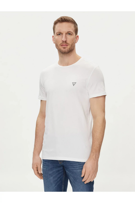 GUESS Tshirt Coton Stretch  -  Guess Jeans - Homme A009 OPTIC WHITE Photo principale