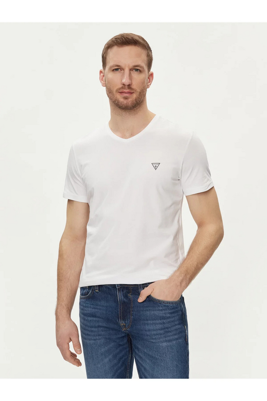 GUESS Tshirt Coton Stretch  -  Guess Jeans - Homme A009 OPTIC WHITE 1090954