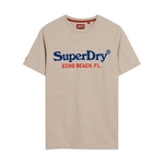 SUPERDRY Tee Shirt Superdry Venue Duo Logo Beige