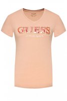 GUESS Tshirt Stretch Logo Strass  -  Guess Jeans - Femme G6M1 ROSE BLISS