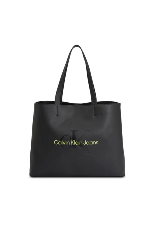 CALVIN KLEIN Sac Cabas Cuir Pu  -  Calvin Klein - Femme 0GX Black/Dark Juniper 1091003