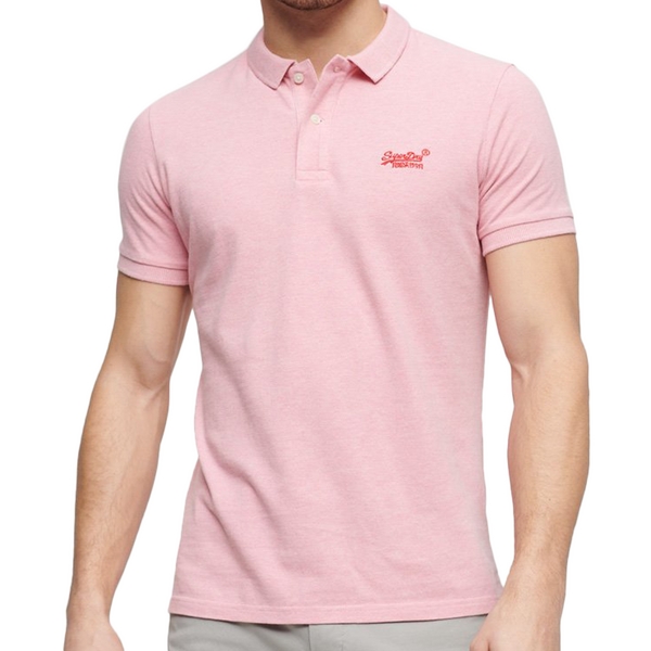 SUPERDRY Polo Superdry Classic Pique Rose Claire Photo principale