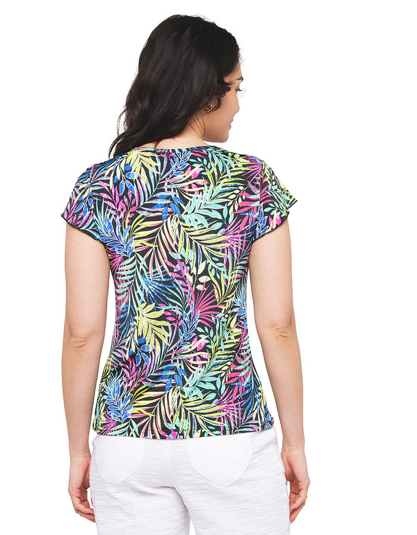 CHRISTINE LAURE Tee-shirt Tropical Multicolore Photo principale