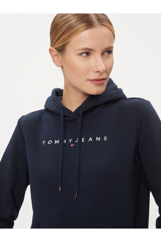 TOMMY JEANS Sweat Capuche Logo Brod  -  Tommy Jeans - Femme C1G Dark Night Navy Photo principale