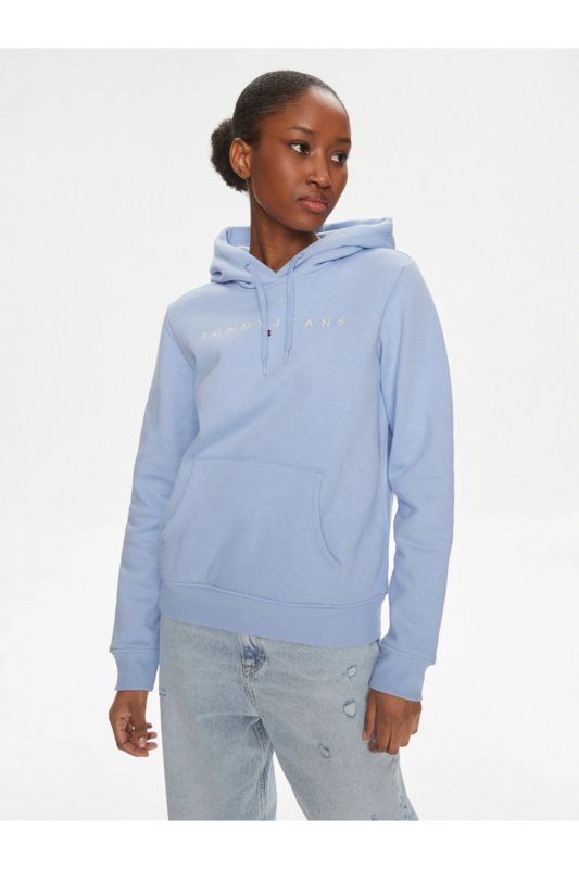 TOMMY JEANS Sweat Capuche Logo Brod  -  Tommy Jeans - Femme C3S Moderate Blue 1091106