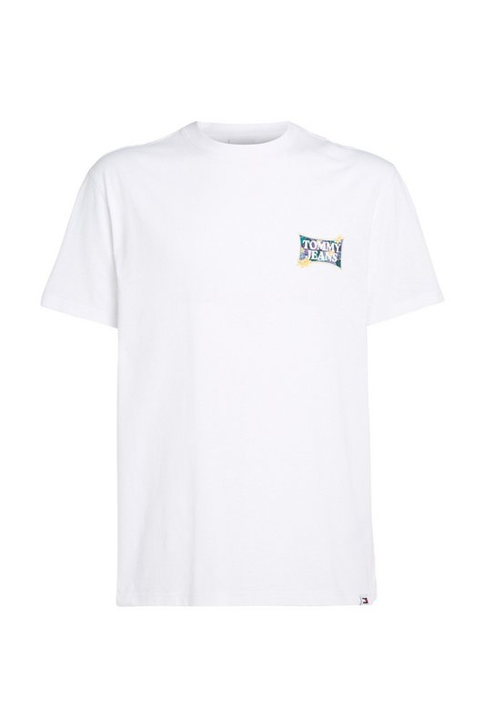 TOMMY JEANS Tshirt Coton Bio Dos Print  -  Tommy Jeans - Homme YBR White Photo principale