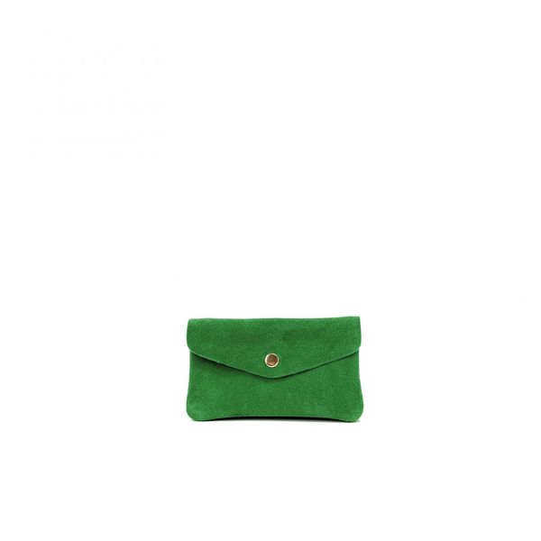OH MY BAG Pochette Porte-monnaie En Cuir Nubuck Compo Suede Vert anglais Photo principale