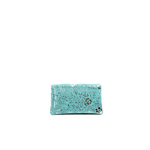 OH MY BAG Pochette Porte-monnaie En Cuir Nubuck Compo Bloom Bleu des mers du sud Photo principale