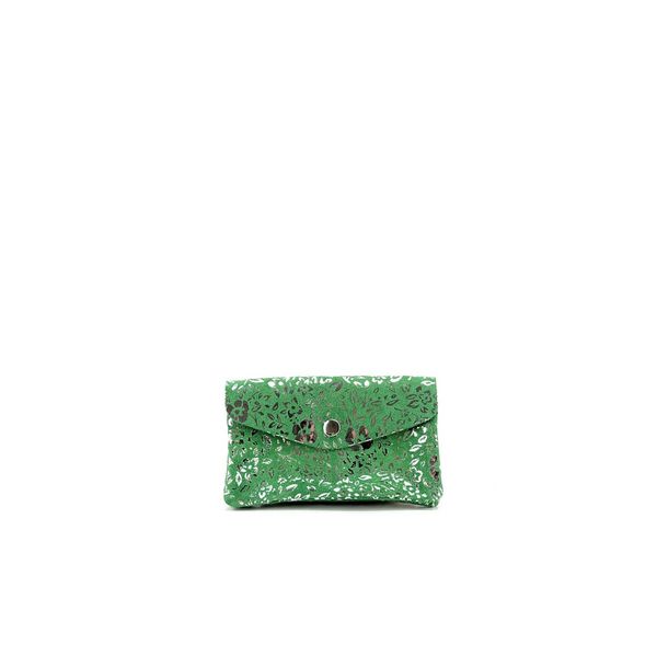 OH MY BAG Pochette Porte-monnaie En Cuir Nubuck Compo Bloom Vert anglais 1091231