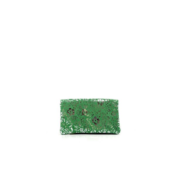 OH MY BAG Pochette Porte-monnaie En Cuir Nubuck Compo Bloom Vert anglais Photo principale