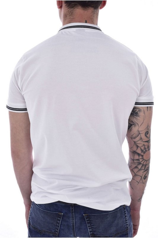 JUST EMPORIO Polo Coton Stretch Logo Print  -  Just Emporio - Homme WHITE Photo principale