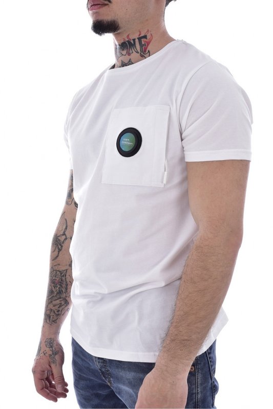 JUST EMPORIO Tshirt Coton Stretch  Macaron  -  Just Emporio - Homme WHITE 1091658