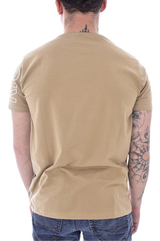 JUST EMPORIO Tshirt Coton Stretch Logo Latral  -  Just Emporio - Homme SAFARI BEIGE Photo principale