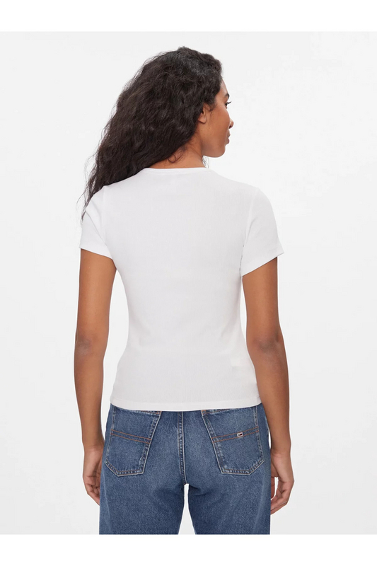 TOMMY JEANS Tshirt Cotel Stretch  -  Tommy Jeans - Femme YBR White Photo principale