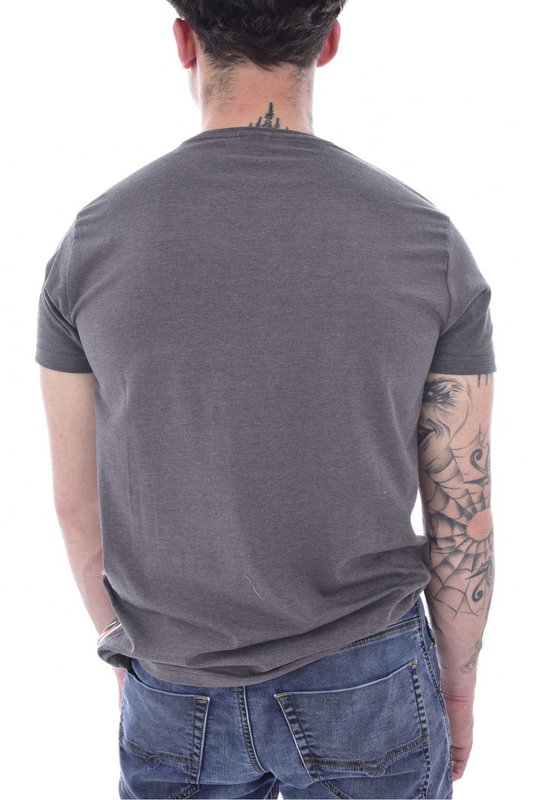 JUST EMPORIO Tshirt Coton Stretch Logo Latral  -  Just Emporio - Homme ANTHRA MEL Photo principale