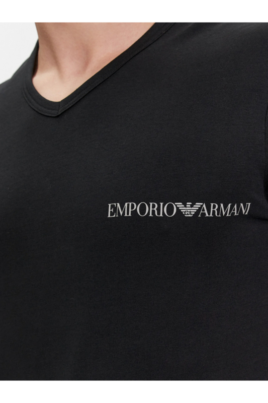 EMPORIO ARMANI Pack De 2 Tshirts Stretch  -  Emporio Armani - Homme 07320 NERO/NERO Photo principale