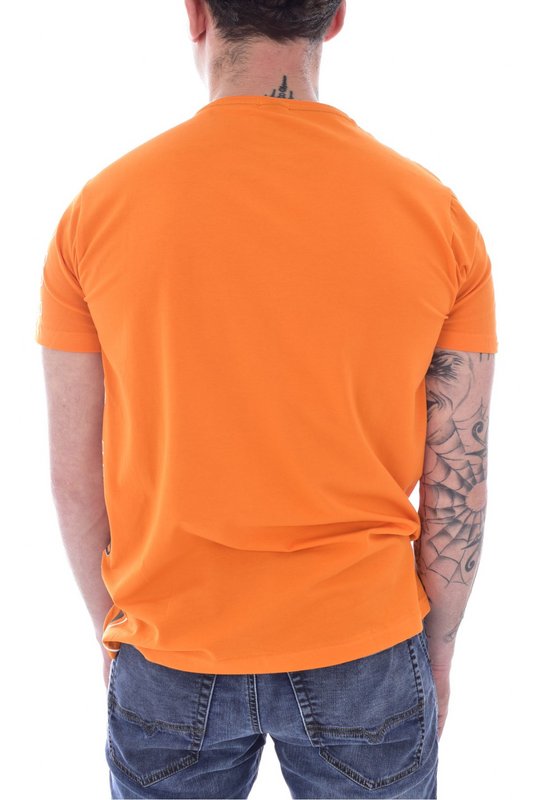 JUST EMPORIO Tshirt Coton Stretch Logo Latral  -  Just Emporio - Homme ORANGE Photo principale