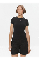 TOMMY JEANS Tshirt Cotel Stretch  -  Tommy Jeans - Femme BDS Black