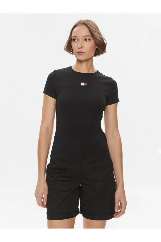 TOMMY JEANS Tshirt Cotel Stretch  -  Tommy Jeans - Femme BDS Black 1091697