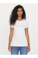 GUESS Tshirt Stretch Logo Fantaisie  -  Guess Jeans - Femme G011 Pure White