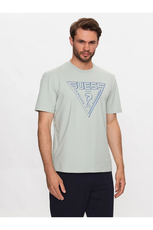 GUESS Tshirt Stretch Logo Triangle  -  Guess Jeans - Homme G1CA PASADENA STONE Photo principale