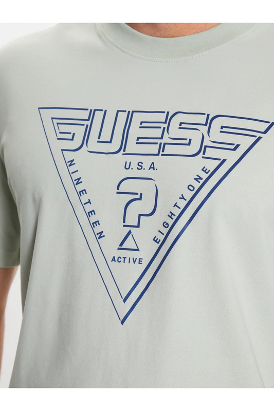 GUESS Tshirt Stretch Logo Triangle  -  Guess Jeans - Homme G1CA PASADENA STONE Photo principale
