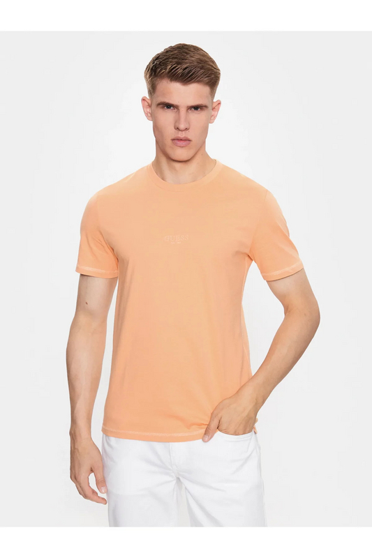 GUESS Tshirt 100% Coton Logo Coll  -  Guess Jeans - Homme G3G8 SWEET PEACH 1092529