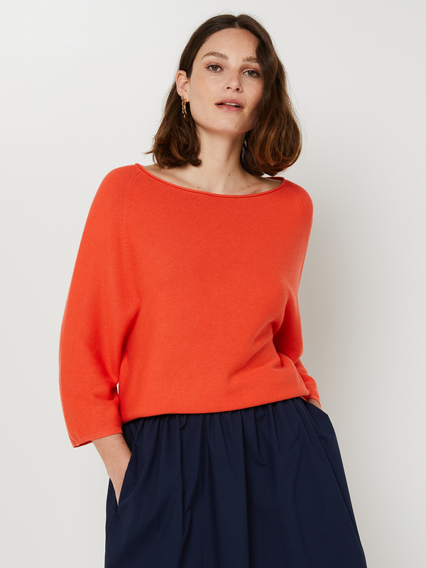 S OLIVER Pull Loose Uni Manches 3/4 Corail 1093503
