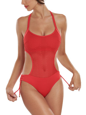 LISCA Maillot De Bain Une Pice Monokini Sans Armatures Santorini rouge