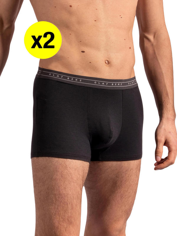 OLAF BENZ Pack X2 Boxers Red1010 noir 1096333