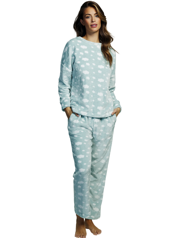 SELMARK Pyjama Pantalon Haut Manches Longues Polar Joven vert 1096445