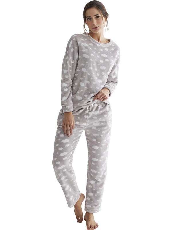SELMARK Pyjama Pantalon Haut Manches Longues Polar Joven gris 1096445