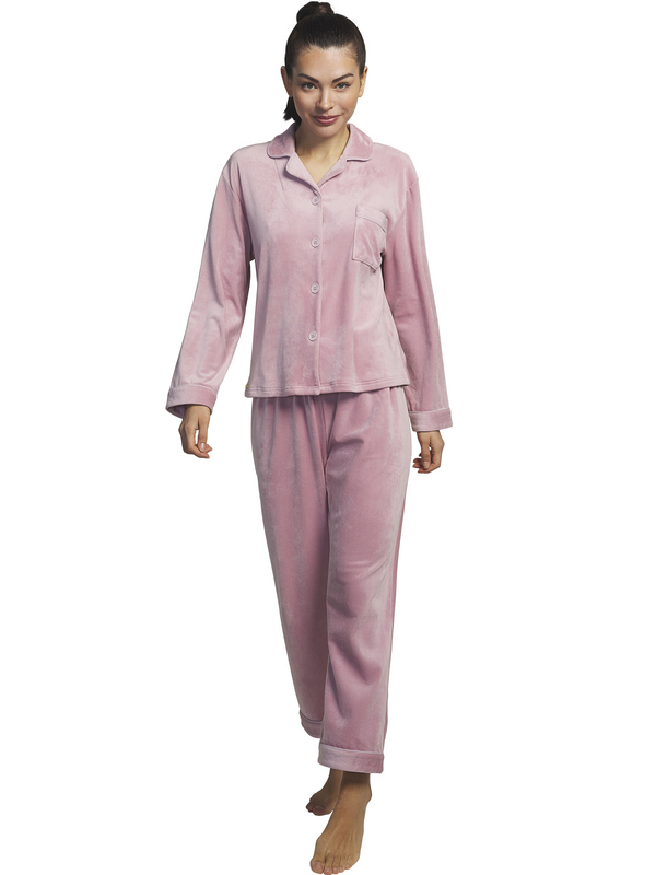 SELMARK Tenue Dtente Et Intrieur Pyjama Pantalon Chemise Polar Soft rose 1096448
