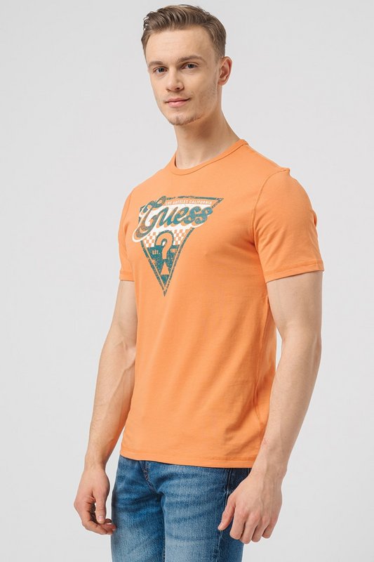 GUESS Tshirt Logo Triangle  -  Guess Jeans - Homme G773 APRICOT BUFF 1096839