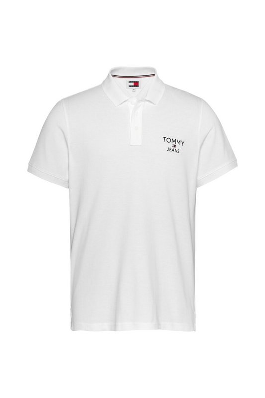 TOMMY JEANS Polo Maille Coton Piqu Bio  -  Tommy Jeans - Homme YBR White 1096876