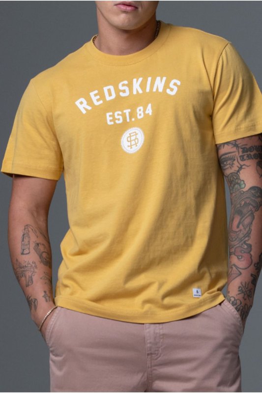 REDSKINS Tee Shirt Logo Imprim  -  Redskins - Homme MOUTARDE 1097403