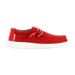 HEY DUDE Moccassin  Lacets Hey Dude Wally Sport Mesh Rouge sombre